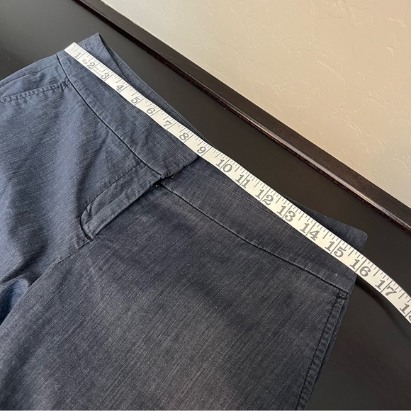Loft women’s casual Cotton blend cropped pant, lightweight, blue, size 4 - Picture 7 of 12